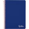 Liderpapel Quaderno a spirale leiderpapel a4 witty copertina rigida 80h 90gr due righe linea guida 2,5 mm con margine colore blu scuro