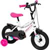 Huffy So Sweet Bicicletta per bambini da 12, 3-5 anni, colore: bianco