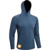 MEETWEE Maglietta Uomo Maniche Lunghe Cappuccio UPF 50+ Protezione Solare Camicia UV Estate Asciugatura Rapida Traspirante Leggera per Pesca Trekking Mare Spiaggia