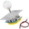 LUCKDANO Joystick a LED Joystick Illuminato Colorato Commutabile a 4/8 Vie per Giochi, Compatibile con Pannelli di Controllo in Legno/metallo, Microinterruttori 5PIN Durevoli