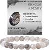 Bivei Nero rutilato quarzo- Resilienza - signora braccialetto perline 8mm semiprezioso cristallo naturale elastico elastico cristallo accessori regalo di yoga Small
