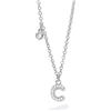 Mabina Gioielli - Collana Donna - Girocollo in argento con ciondolo lettera C e zirconi - 553500C