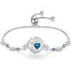 FANCIME Bracciale Albero della Vita con Pietra di Nascita per Donna, in Argento Sterling 925, Ciondolo Albero della Vita, Gioielli, Regali per Donne, Donne, Ragazze, 23.0 centimeters, Topazio