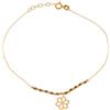 Lumari Gold Lumarigold - Bracciale in Oro Giallo 585 14 carati, con Fiore e zirconi