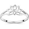 MATERIA by Matthias Wagner Lotus Anello in argento sterling 925, 51, 54, 57, 59, 62, in astuccio per gioielli, Argento sterling