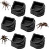 Zheigaoxea Confezione da 6 micro ciotole per acqua ragno, mini piatti in resina per tarantola, ragno, millepiedi e piccoli rettili, piatti per cibo e acqua per accessori (4,2 cm di diametro, 1,5 cm di