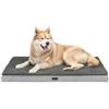 lionto Cuccia Ortopedica con Memory Foam, 112 x 81 x 8 cm, Grigio