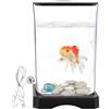 Generic Tank Betta autopulente-Acquario di avviamento da 3 galloni, filtro a LED a LED | Kit di configurazione completa, di manutenzione facile per principianti compatto spazio per soggiorno per la ca