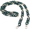 fili & filati Manico Tracolla Yury in Resina da 120cm per Borse Handmade con moschettoni Oro per cordini Swan e o fettucce Waoo (Verde-Oro - 10, Resina 120CM)