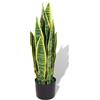 Generico Sansevieria Pianta Artificiale con Vaso 65 cm Verde,Flora Artificiale
