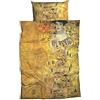 Goebel Biancheria da letto in raso secondo Gustav Klimt Adele Bloch (140 x 200 cm + 70 x 90 cm, oro)