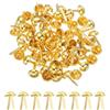 PATIKIL 80 Pc Fermacarte A Doppia Punta 10 X 16 Mm Puntine Metalliche A Testa Tonda per Scrapbooking Lavorazione Pelle Decorazioni Fai da Te Colore Oro