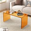 CMYAOYC Tavolino Salotto Multiuso Laterali in Acrilico Trasparente da Utilizzare Come Scrivania, Caffè, Tavolino in Soggiorno, Camera da Letto, Patio e Uffici ( Color : Orange , Size : 60*30*30cm*12mm