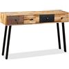 Generico Tavolo Consolle in Legno Massello di Teak 120x30x76 cm,Tavolini