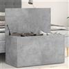 Generico Cassapanca Grigio Cemento 84x42x46 cm in Legno Ingegnerizzato,Bauli e cassapanche