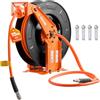 VEVOR Bobina Pneumatica per Tubo Aria Compressa Tubo Flessibile per Aria Compressa Ibrido da 15 m x 9,5 mm, Massimo 300 PSI, con Riavvolgimento Automatico e Cavo da 1,52 m, Braccio Doppio in Acciaio