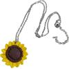 Generico Collana Artigianale Girasole in Argilla Polimerica Fatta a Mano - Collana Floreale 40 cm -Stile Estivo e Solare, Catena in Acciaio Inossidabile Anallergico, Idea Regalo Donna