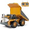 Aolso Camion Ribaltabile Telecomandato, 9 Canali Veicolo da Costruzione RC, 2.4GHz Camion Giocattolo, Modello in Scala 1:24, Luci e Suoni, Camion Telecomandato per Ragazzi Ragazze 3+ Anni