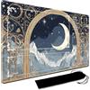 MPLRC PLAYMAT MTG, tappetino da gioco con custodia impermeabile nera, dimensioni 60 x 35 cm, con bordi cuciti MTG, tappetino da gioco con carte collezionabili, tappetino da gioco TCG (con zona, 2)