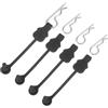 QUARKZMAN 4 Pezzi Clip di Fissaggio per Carrozzerie RC Asta da 1.2 Mm Clip per Guscio Fissaggio per Guscio per Tutte Le Auto Modello Dimensione 1/8 1/10 (Nero/Argento)