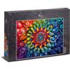 Ulmer Puzzleschmiede Puzzle 1000 pezzi Anima Coloris - Mandala colorata con forme floreali e effetto di profondità dinamico - Motivo rilassante artistico per adulti - Qualità Puzzle Made in Germany