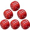 Generic Cubo, Cubetti scolastici acrilici con Punti a Forma di cuore 6 Pezzi Giocattoli con Angoli Arrotondati per la Notte di Viaggio nel Set di Dadi a casa.