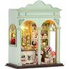HJBHDOLL Giocattolo puzzle con mini mobili per la casa delle bambole, kit fai da te per costruire una casa delle bambole in miniatura con illuminazione a LED, accessorio creativo per la casa in scala 1:24