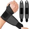Beugo 2 pezzi Tutore Polso Destro Sinistro per Uomo e Donna, Protezione del Polso Traspirante, Fascia Elastica Polso per Sport, Allenamento con i Pesi, Palestra e Lavoro, singolo (Nero)