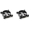 Accos Love Morsetti per capezzoli in acciaio inox per donna e uomo, circolari, regolabili Morsetto per il corpo, stimolatore non piercing per capezzoli, gioielli per il corpo (stile nero) L1-BT1
