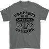 Gildan T-Shirt Divertente Per Moglie 25° Anniversario Di Matrimonio 25 Anni 100% Cotone
