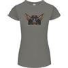 Gildan Antico Egitto Alato Gatti Eye Of Horus Donna Minuta Taglio T-Shirt