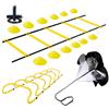 Yunmeryker Kit Allenamento Calcio, Set Completo con Scaletta Agilità, Cinesini, Ausili per Esercizi e, Borsa, per Agilità e Coordinazione