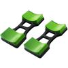Zeroupshop Confezione da 2 supporti per manubri, supporto per pesi in ABS, per palestra domestica, staffa di stoccaggio per bilancieri, organizer portatile per attrezzature fitness, verde (taglie A e