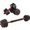 XUANYU 2 in 1 - Manubrio regolabile per allenamento muscolare e sollevamento pesi, peso totale 20 kg