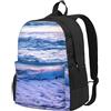Tamiger Spiaggia Tramonto Ocean Waves Stampa Grande Capacità Borsa Unisex Impermeabile Leggero Outdoor Weekend Fughe