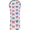 GuoChe Copritesta per mazze da golf, accessori in pelle di alta qualità con etichette numerate per conducente, in legno da fairway ibrido rosso, bianco e blu, fiocchi patriottici, per feste del 4 luglio