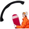 Générique Fascia Paraurti Snowboard con viti rinforzate, copritesta e coda arrotondata per sci | Protezione bordo ammortizzante ABS antigraffio | Accessorio sci Nero