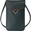 Generico Borsa a tracolla da donna in pelle portafoglio per pochette minimalista elegante con chiusura a bottone a forma di perfetta per l'uso quotidiano e per gli spostamenti (One Size)