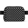 YQxwJL Marsupio da donna con stampa a pois neri e bianchi, borsa a tracolla impermeabile con tracolla regolabile e cerniera