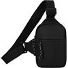 Generico Chest Pack For Men,Adjustable Strap Multi-Pocket - Black Sling Backpack Chest Bag, Ideal For Fishing Camping Hiking Cycling Hunting Outdoor Picnic Work School Trip