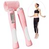 Fruusv Counting Jump Rope, Workout Jump Roped Skipping, Adjustable Speed Jumping Exercise, Digital Exercises with PVC Steel Wire Core, 2,8 m, Blue Pink, Home Gym Fitness Equipment