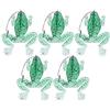 Fawfose Esca Artificiale Trasparente Verde Trasparente Esca Morbida Plastica PVC 5,1 X 4 Cm Gancio Singolo Design Anti-sospensione per Utenti di Attrezzatura da Pesca d'acqua Dolce