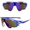 Generisch Occhiali da sole sportivi, protezione UV400, antivento, 32 g, ultra leggeri, TR90, unisex, anti-appannamento, per ciclismo, corsa, escursionismo, sci (Q)