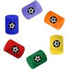 Joyan 6 Pezzi Braccialetti Sportivi per Bambini, Antisudore Fasce da Polso per Bambini, Braccialetto Polsino di Sport per Basket, Baseball, Calcio, Corsa, Fitness (Basket)
