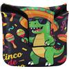 GuoChe Copritesta per mazzuolo con chiusura magnetica per mazzuolo quadrato in pelle PU Dr?le Dinosaure Sombrero Maraca Mexicain Enfants Cinco De Mayo
