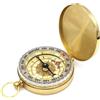 Generic Bussola in ottone dorato per navigazione, display luminoso portatile, bussola tascabile orologio da tasca, sport all'aria aperta, campeggio, escursionismo