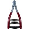 yeeplant Morsetto di avviamento rosso argento per racchetta da badminton racchetta da tennis, strumento manuale da 14 cm con tre molle in acciaio legato di zinco