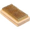 Generic Spazzola per da sci, in legno, 12 x 7 x 3 cm, strumento per la pulizia dello snowboard, set di spazzole per la pulizia di tavole da sci, lucidatura e rimozione della , attrezzature per la