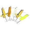 Operitacx Set 5 Artificiali da Pesca Galleggianti 3,3 Cm/3 G Realistiche Colorate Gancio in Metallo Resistente per Acque Interne, Attrezzatura per Amanti della Pesca alla Colore Casuale