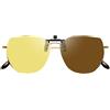 Genérico Occhiali da visione notturna per guida, occhiali da sole polarizzati, antiriflesso, unisex, con clip, occhiali da guida notturna per uomo, per sport all'aria aperta, corsa, ciclismo, escursionismo